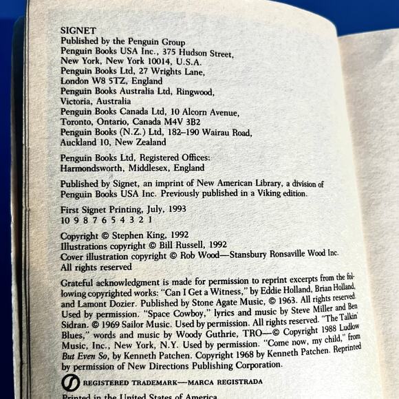 Stephen King – Gerald’s Game (1993 Signet Paperback, 1st Printing) Red Cover - Picture 5 of 8